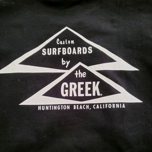 XL Black The Greek Surf Board Surf T Shirt.